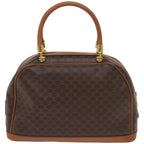 CELINE Macadam Canvas Hand Bag PVC Brown  am5897