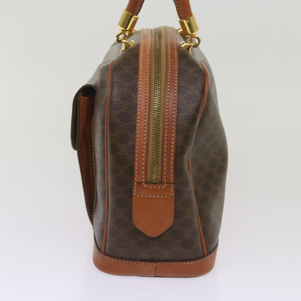 CELINE Macadam Canvas Hand Bag PVC Brown  am5897