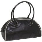 PRADA Hand Bag Leather Black  am5903