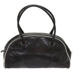 PRADA Hand Bag Leather Black  am5903