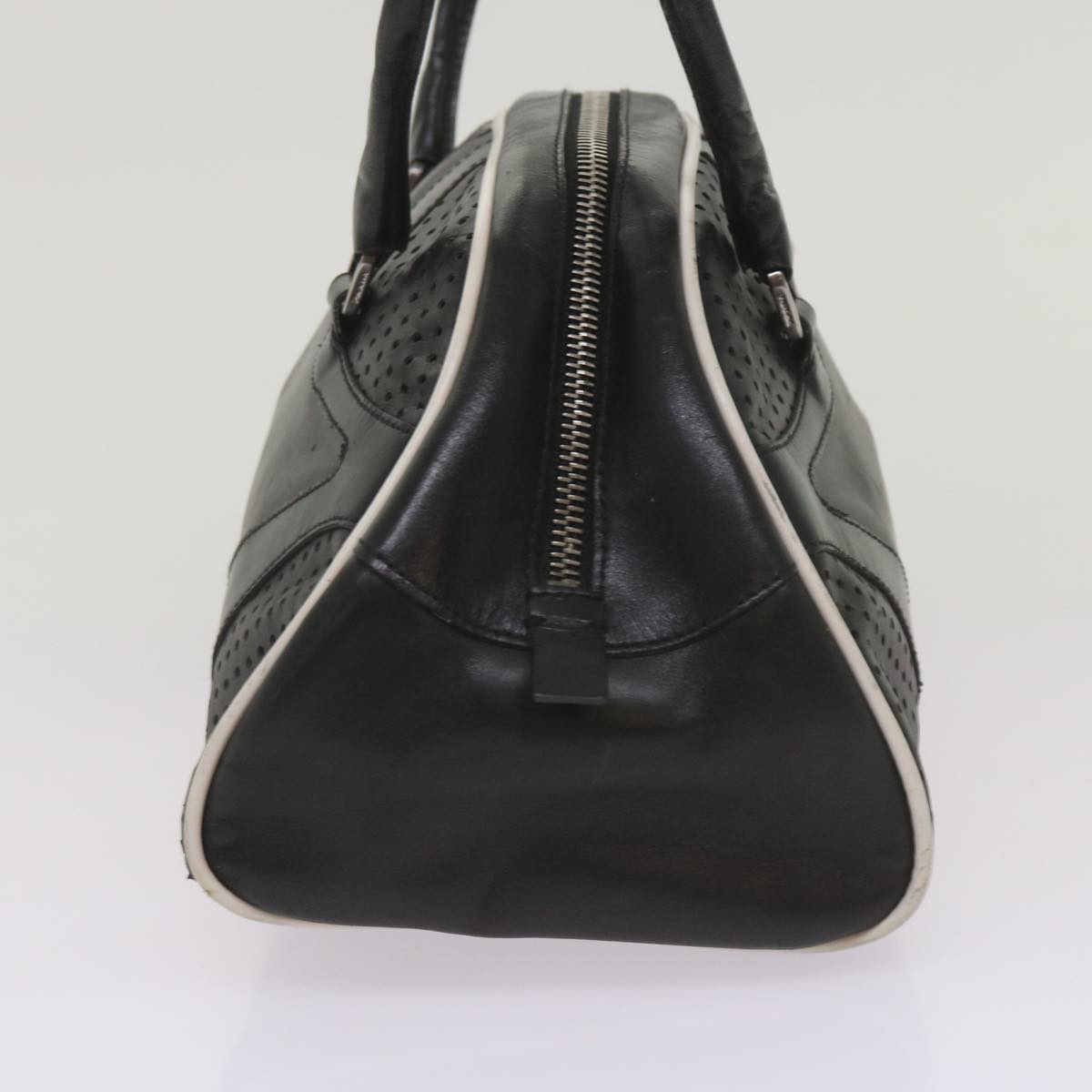 PRADA Hand Bag Leather Black  am5903