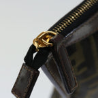 FENDI Zucca Canvas Clutch Bag Brownam5950