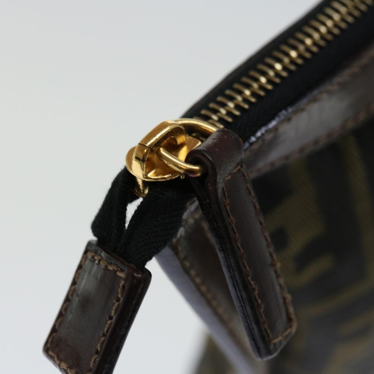 FENDI Zucca Canvas Clutch Bag Brownam5950