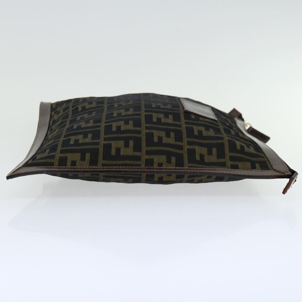 FENDI Zucca Canvas Clutch Bag Brownam5950