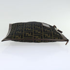 FENDI Zucca Canvas Clutch Bag Brownam5950