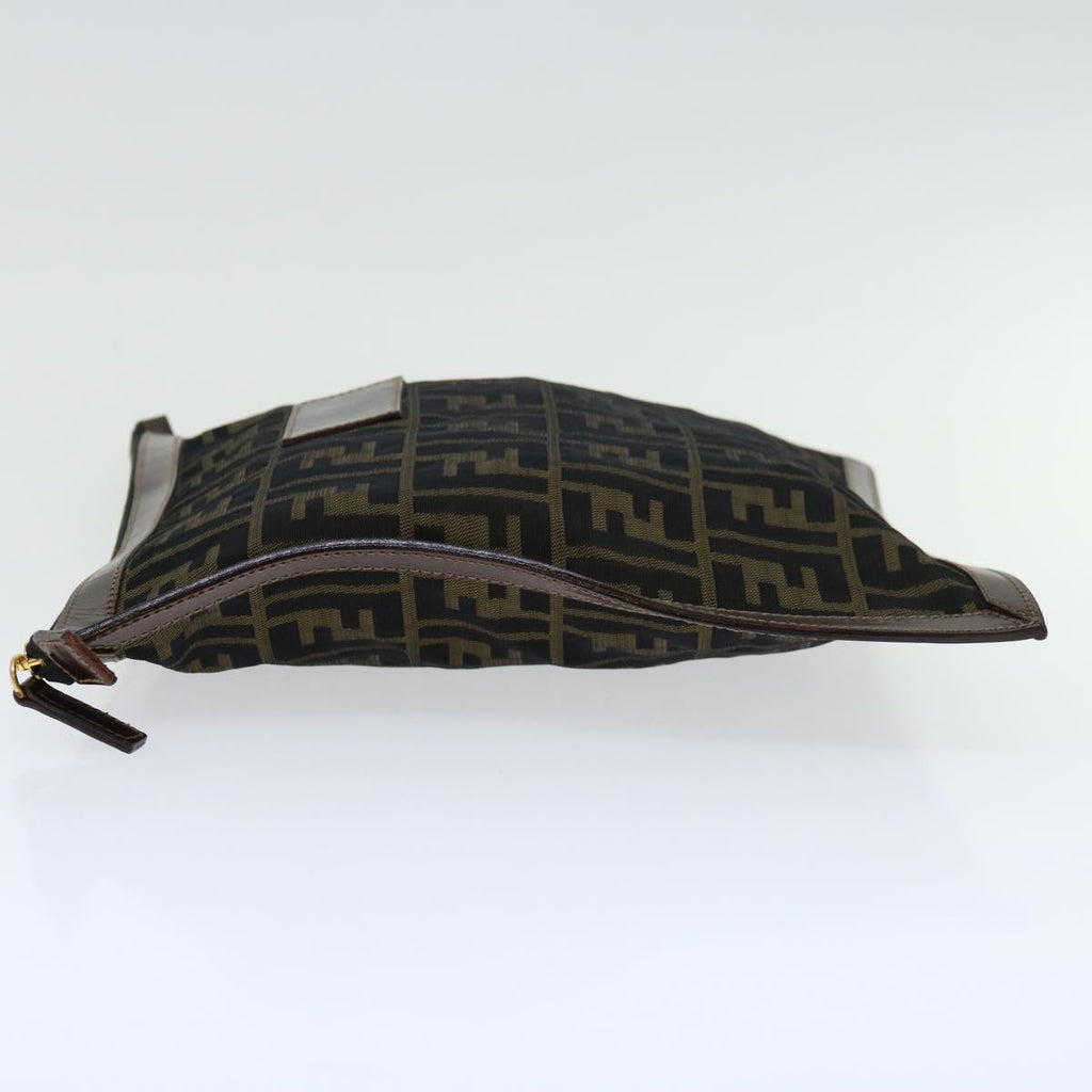 FENDI Zucca Canvas Clutch Bag Brownam5950