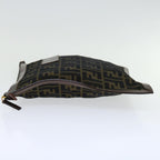 FENDI Zucca Canvas Clutch Bag Brownam5950