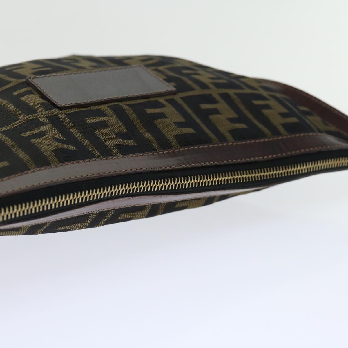 FENDI Zucca Canvas Clutch Bag Brownam5950