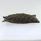 FENDI Zucca Canvas Clutch Bag Brownam5950