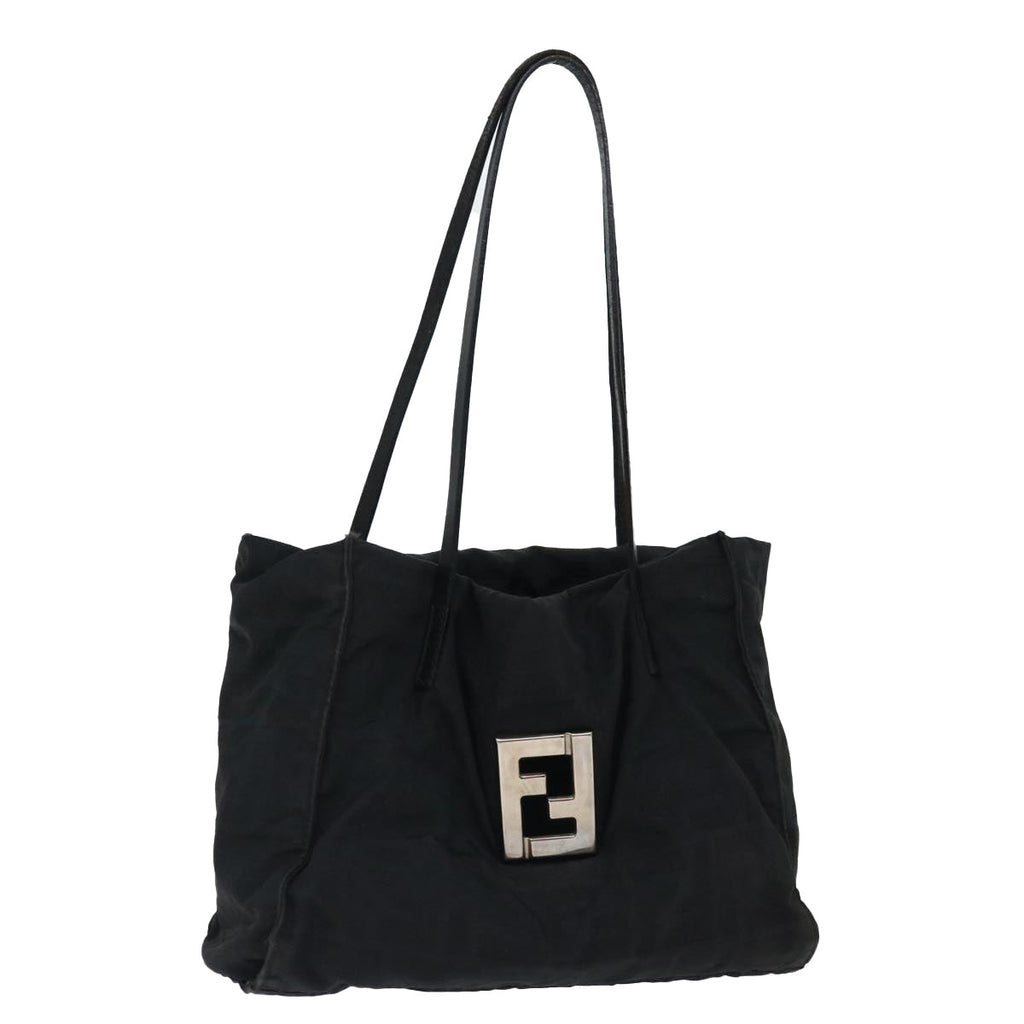 FENDI Zucca Canvas Shoulder Bag Blackam5951