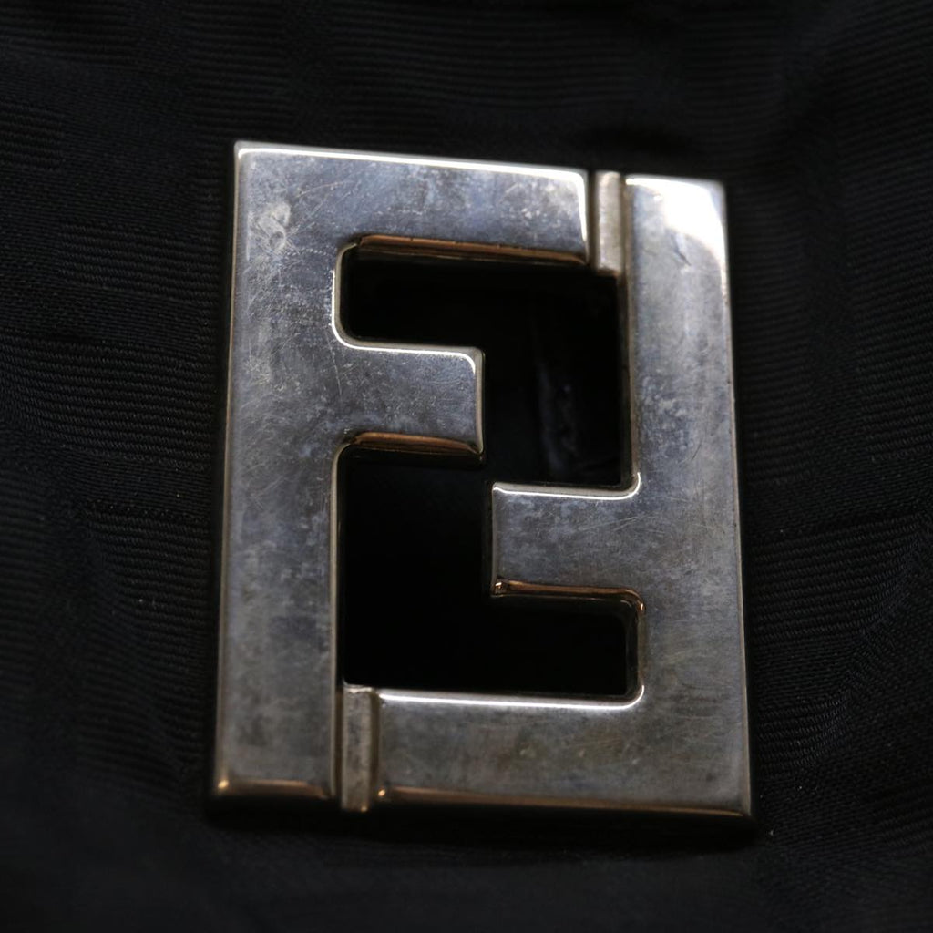 FENDI Zucca Canvas Shoulder Bag Blackam5951