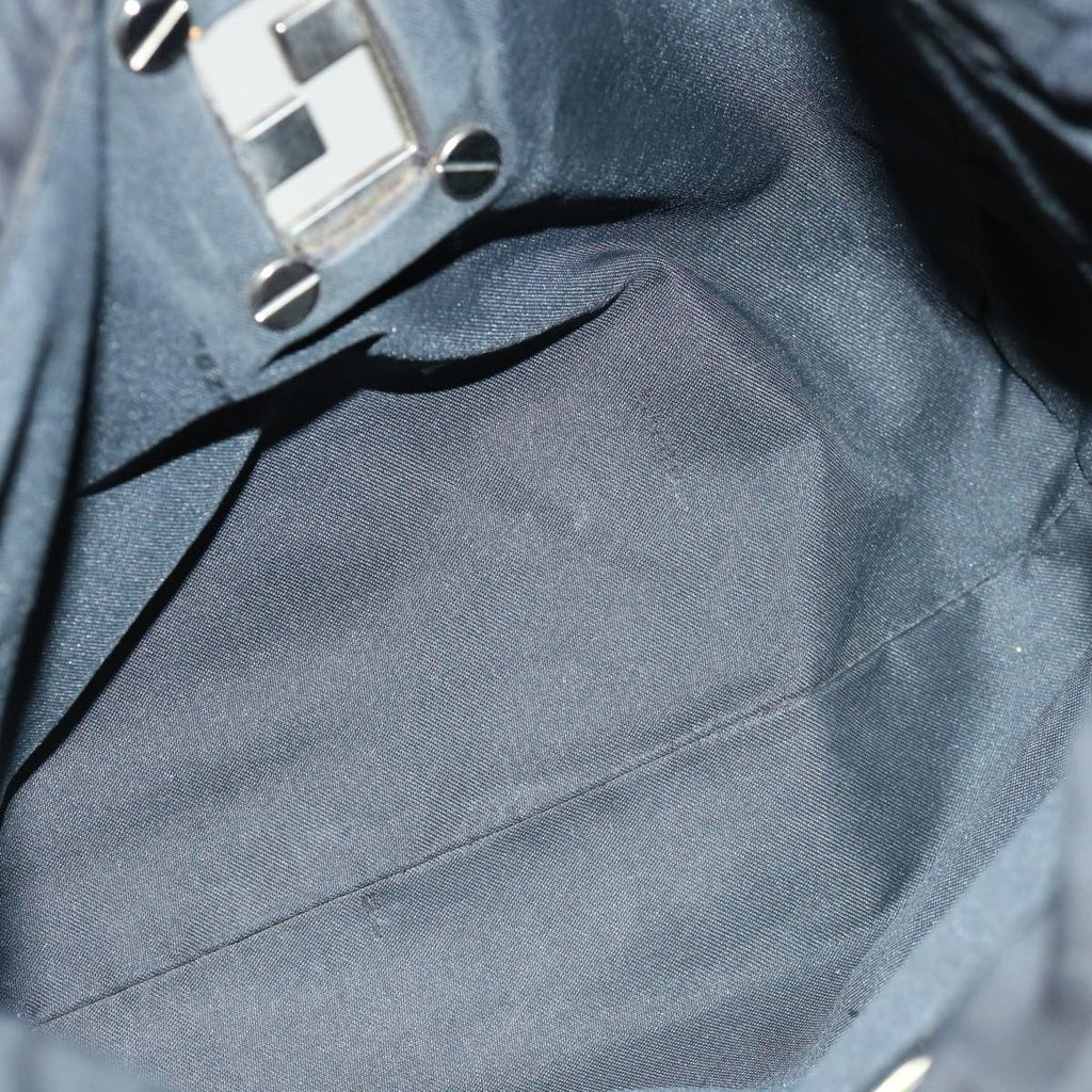 FENDI Zucca Canvas Shoulder Bag Blackam5951