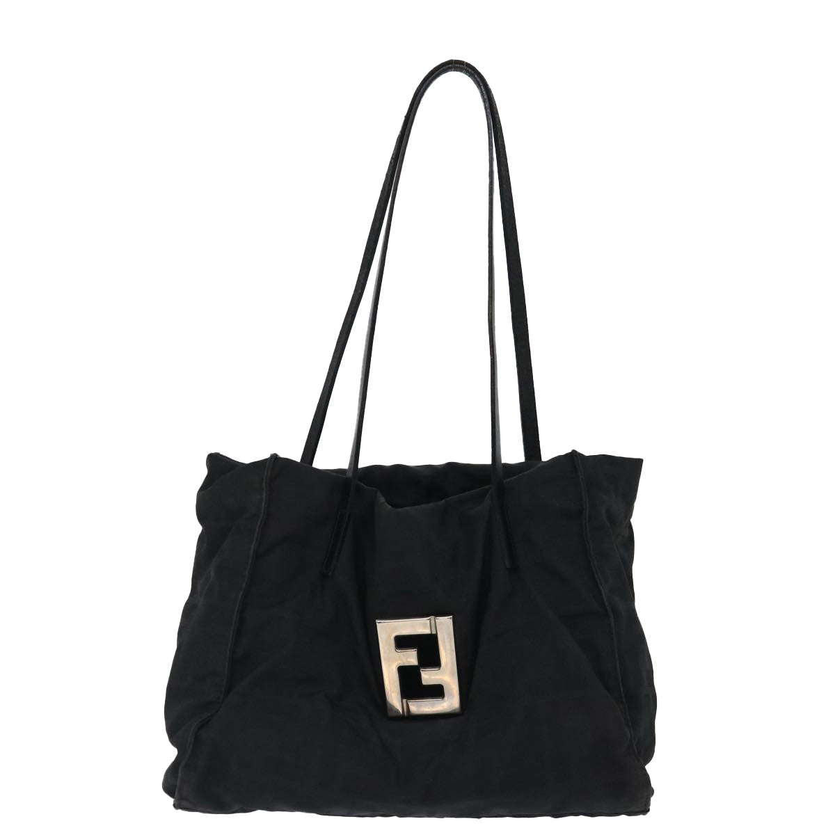 FENDI Zucca Canvas Shoulder Bag Blackam5951