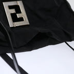 FENDI Zucca Canvas Shoulder Bag Blackam5951