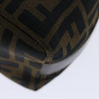 FENDI Zucca Canvas Mini Hand Bag Brown Blackam5975