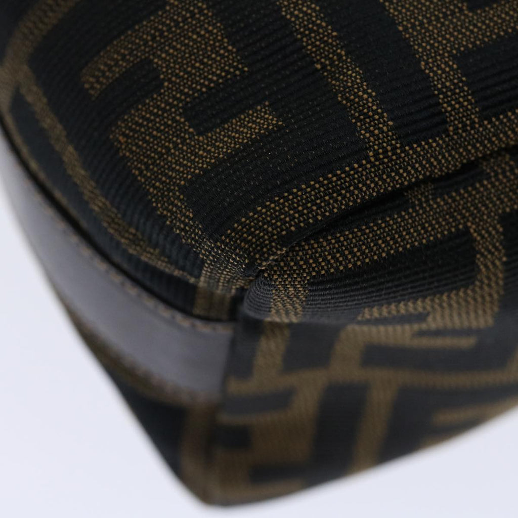 FENDI Zucca Canvas Mini Hand Bag Brown Blackam5975