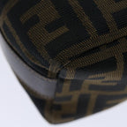 FENDI Zucca Canvas Mini Hand Bag Brown Blackam5975