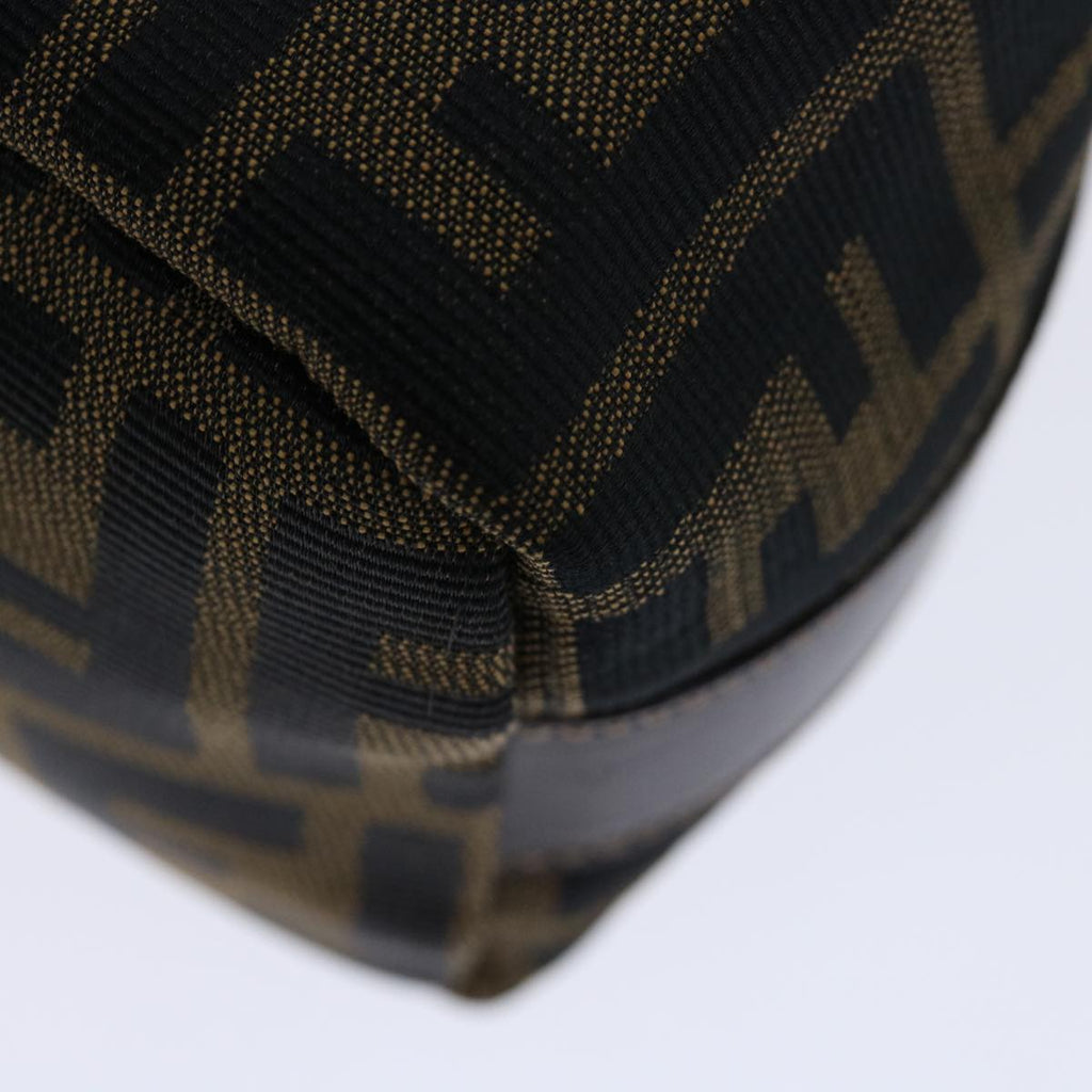 FENDI Zucca Canvas Mini Hand Bag Brown Blackam5975