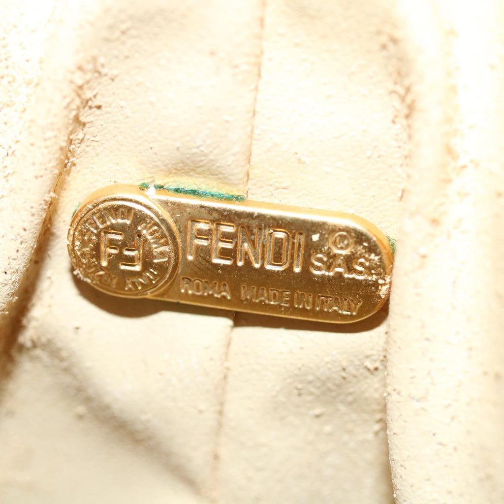 FENDI Zucca Canvas Mini Hand Bag Brown Blackam5975