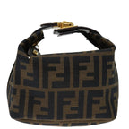 FENDI Zucca Canvas Mini Hand Bag Brown Blackam5975