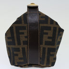 FENDI Zucca Canvas Mini Hand Bag Brown Blackam5975