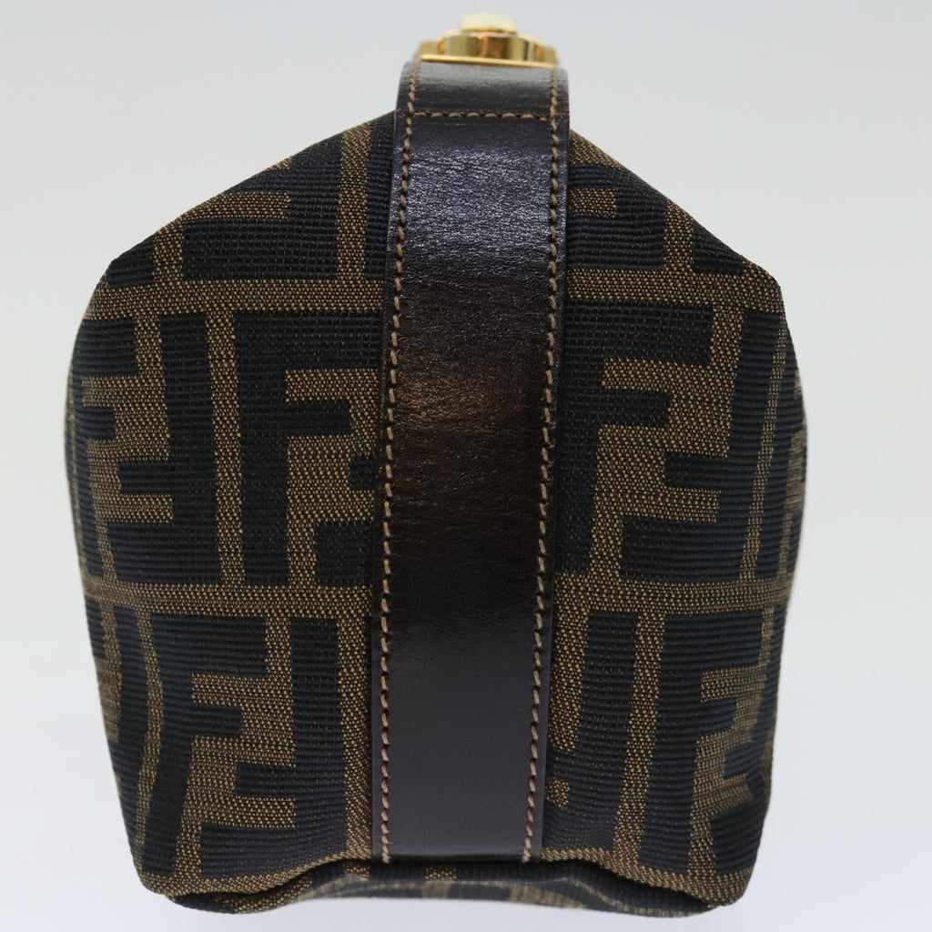 FENDI Zucca Canvas Mini Hand Bag Brown Blackam5975