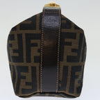 FENDI Zucca Canvas Mini Hand Bag Brown Blackam5975
