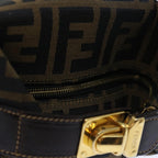 FENDI Zucca Canvas Mini Hand Bag Brown Blackam5975