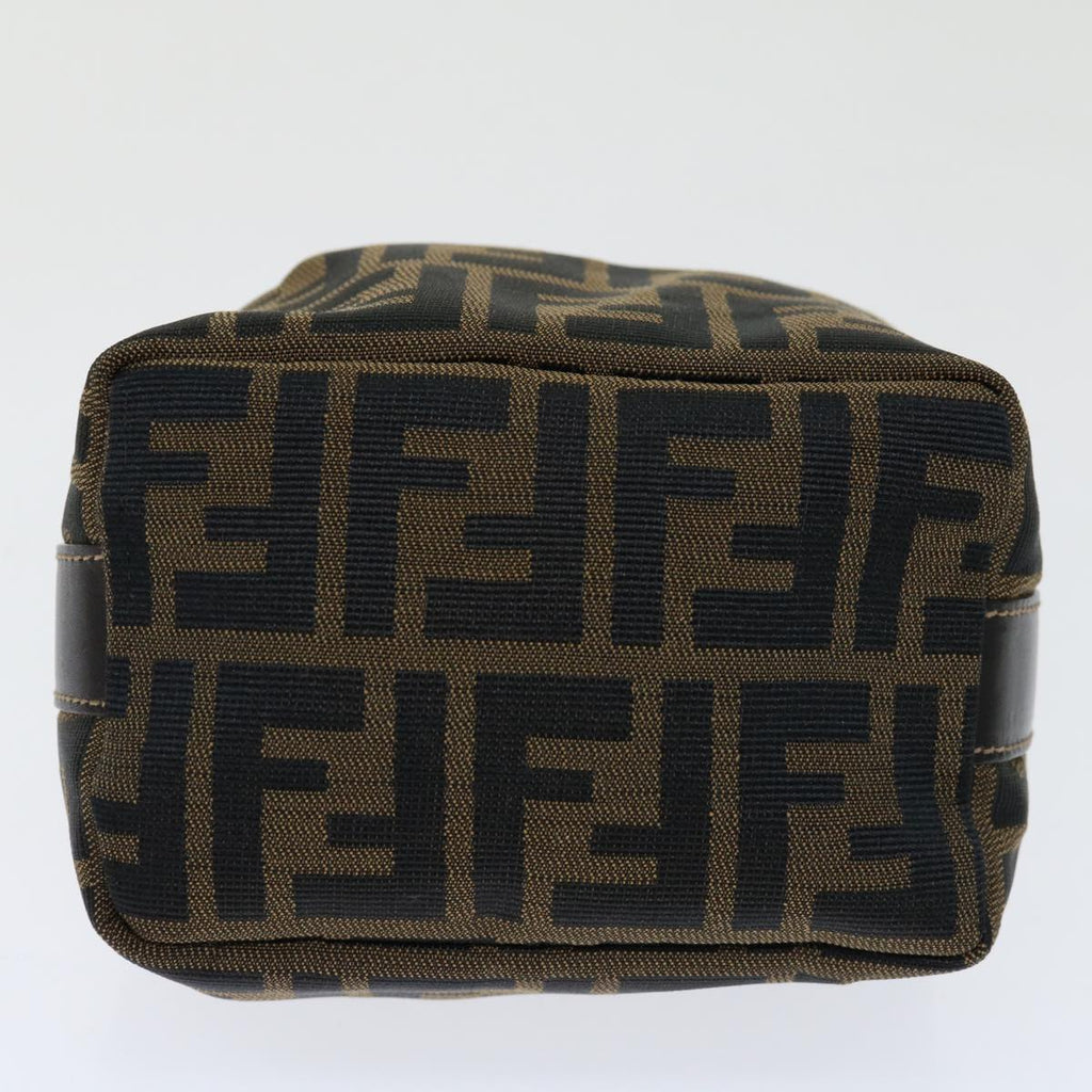 FENDI Zucca Canvas Mini Hand Bag Brown Blackam5975