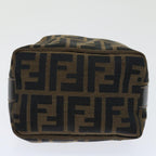 FENDI Zucca Canvas Mini Hand Bag Brown Blackam5975