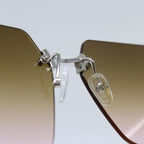 FENDI Sunglasses metal Brownam6017