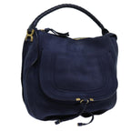 Chloe Mercy Shoulder Bag Leather Navy am6055