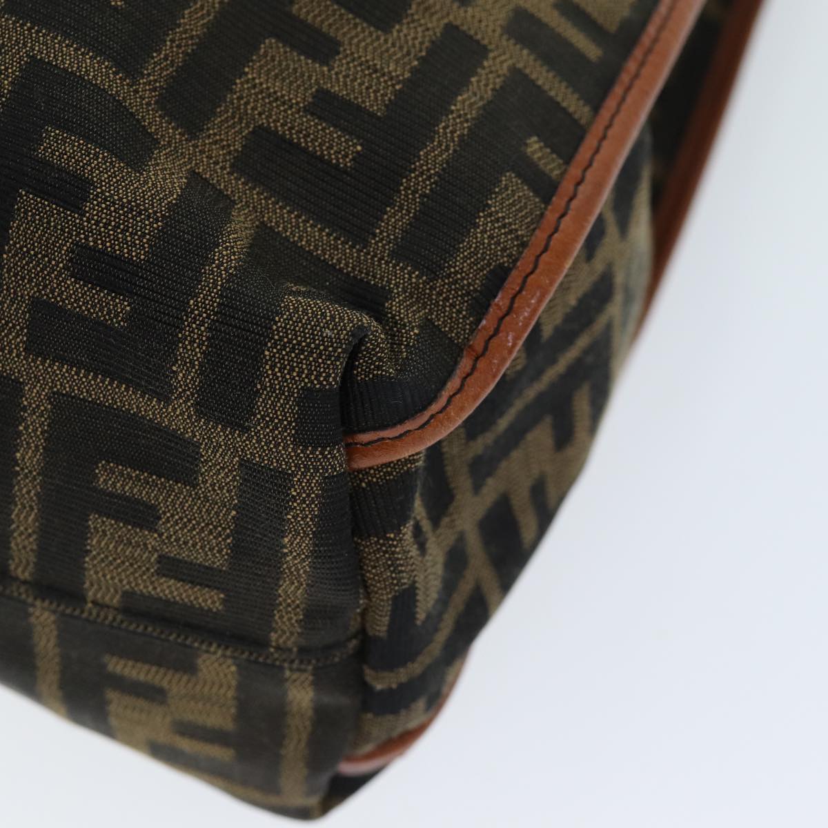 FENDI Zucca Canvas Tote Bag Brown Blackam6121