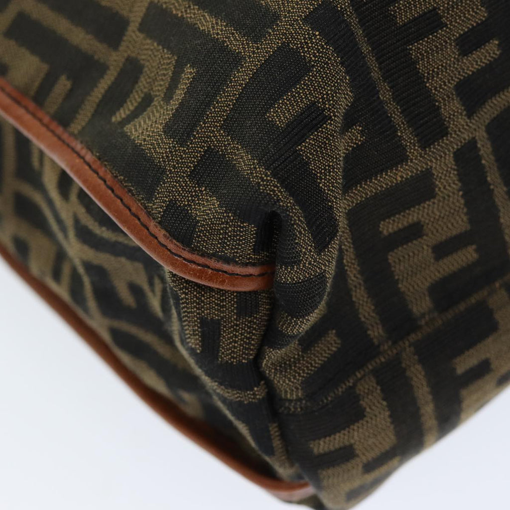 FENDI Zucca Canvas Tote Bag Brown Blackam6121
