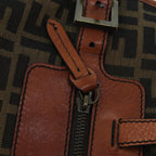 FENDI Zucca Canvas Tote Bag Brown Blackam6121