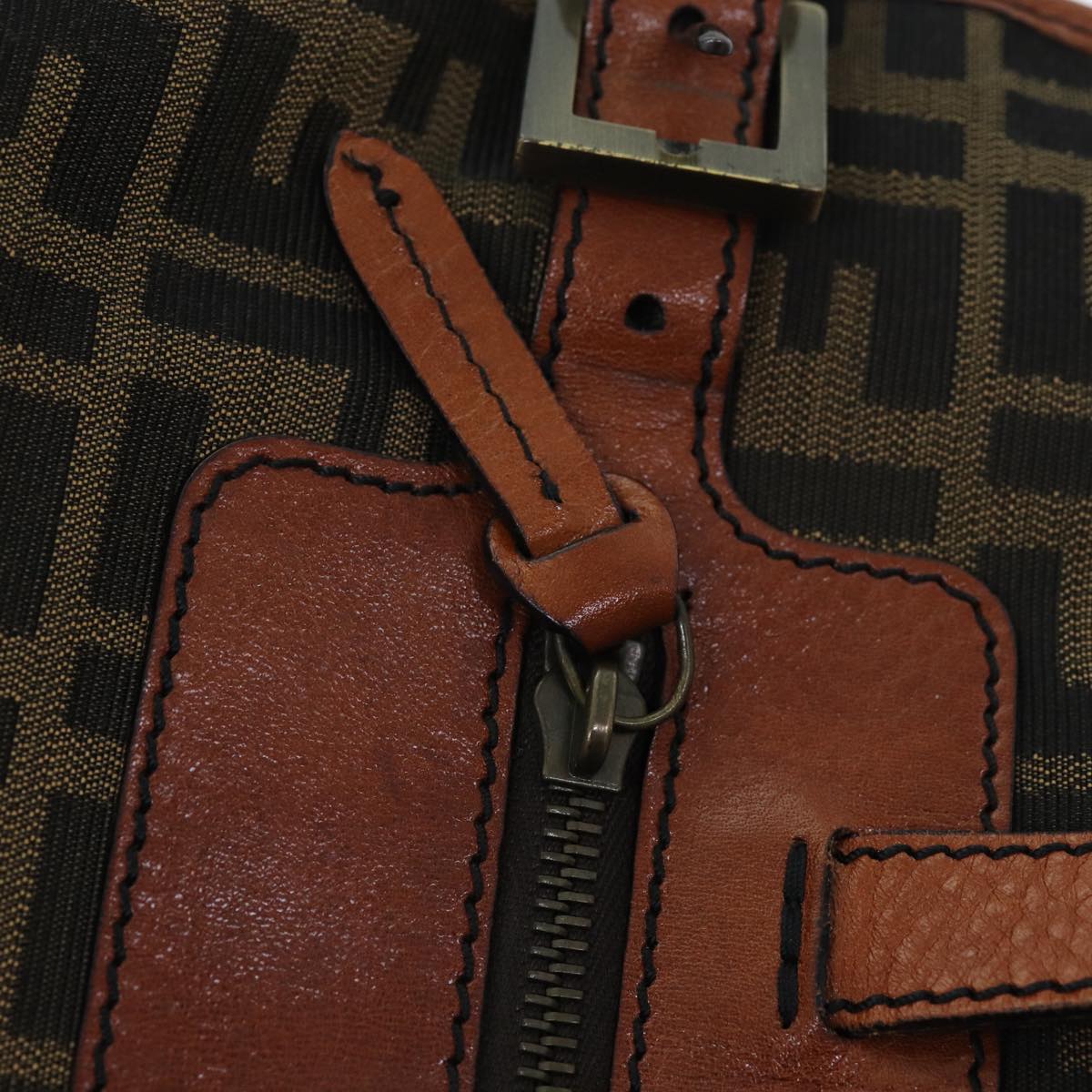 FENDI Zucca Canvas Tote Bag Brown Blackam6121