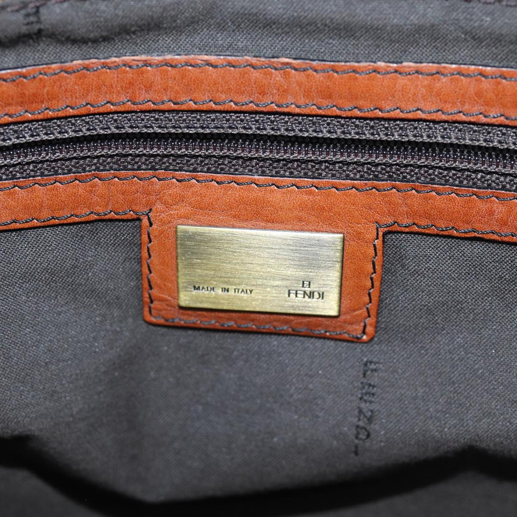FENDI Zucca Canvas Tote Bag Brown Blackam6121