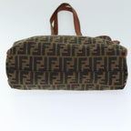 FENDI Zucca Canvas Tote Bag Brown Blackam6121