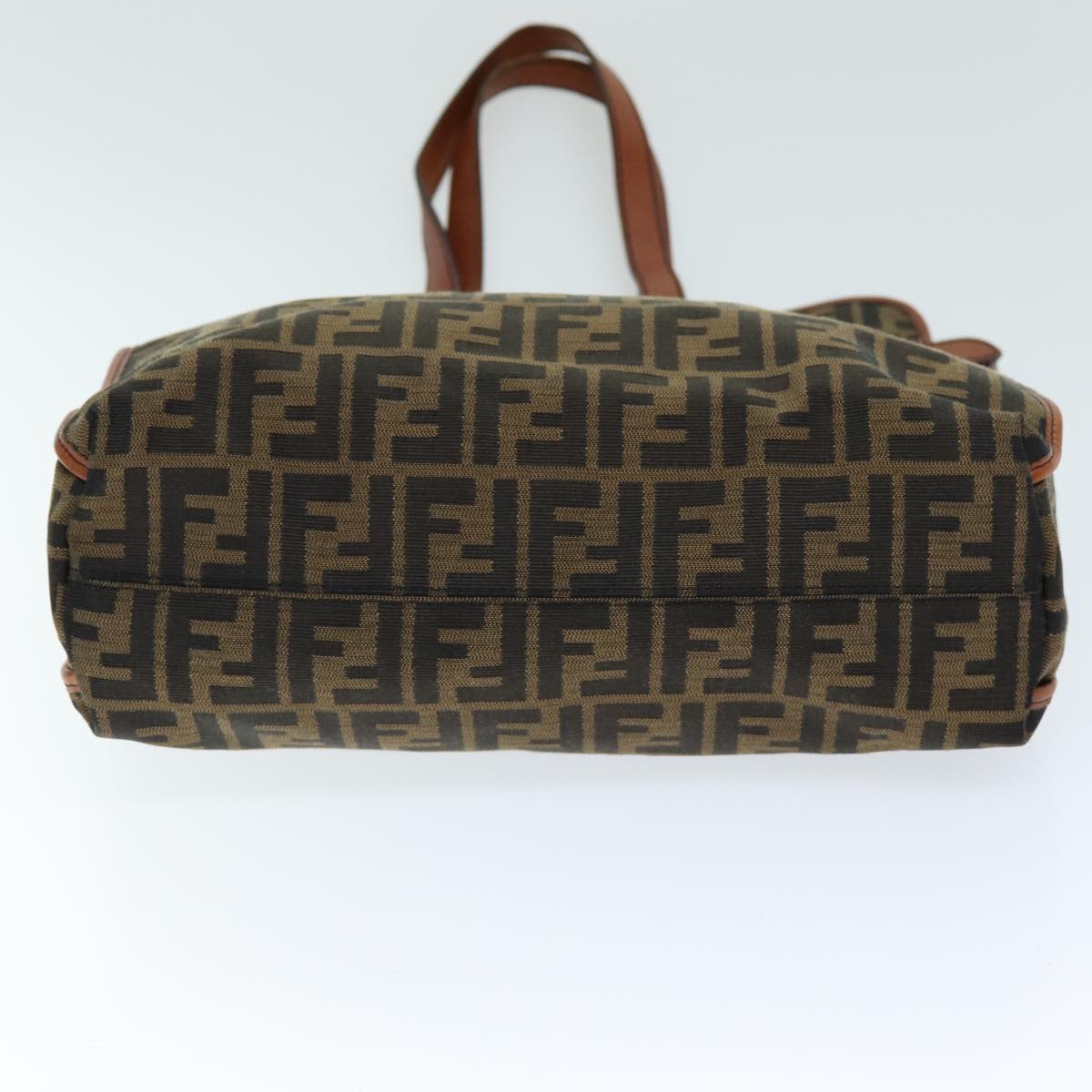 FENDI Zucca Canvas Tote Bag Brown Blackam6121