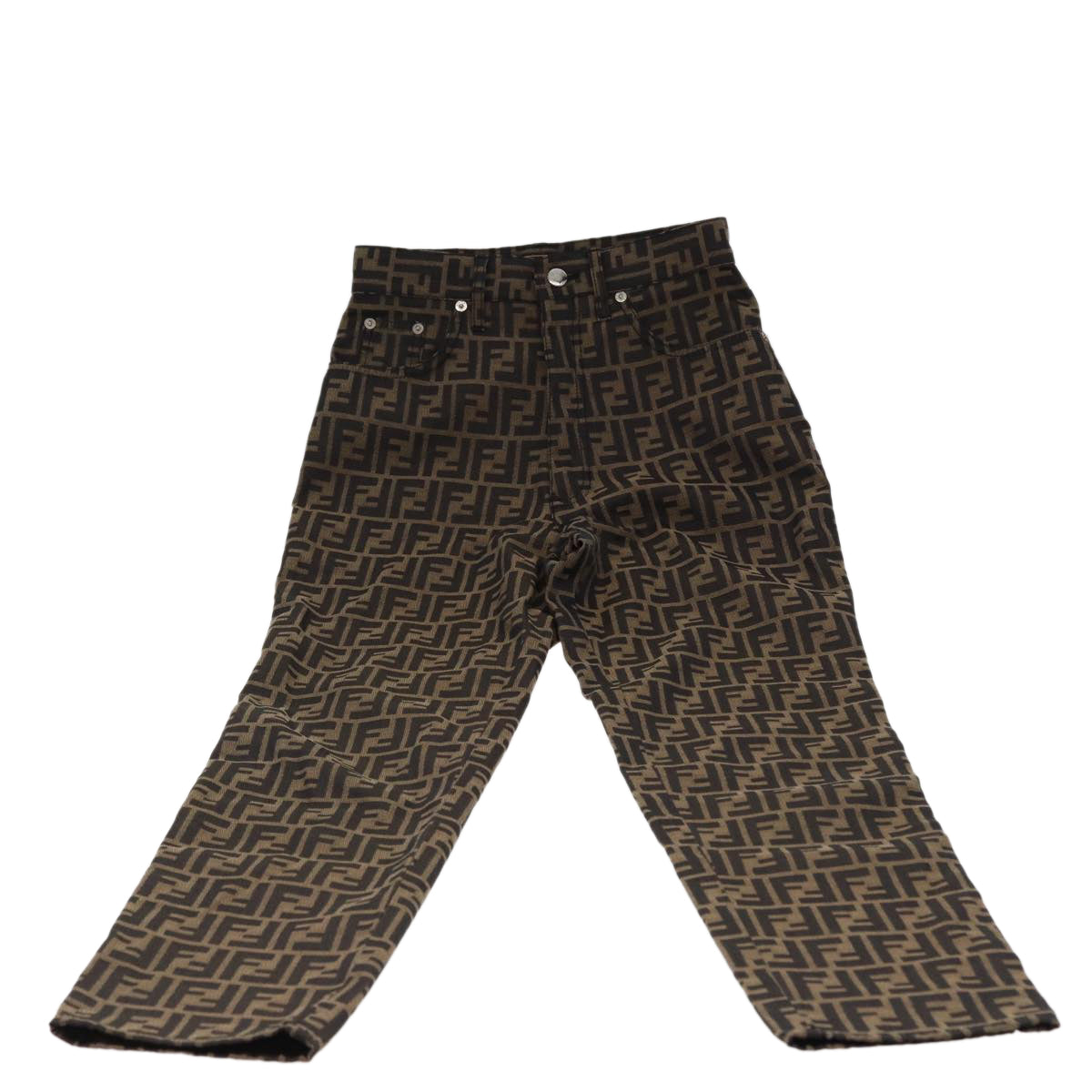 FENDI Zucca Canvas Pants Black Brownam6300