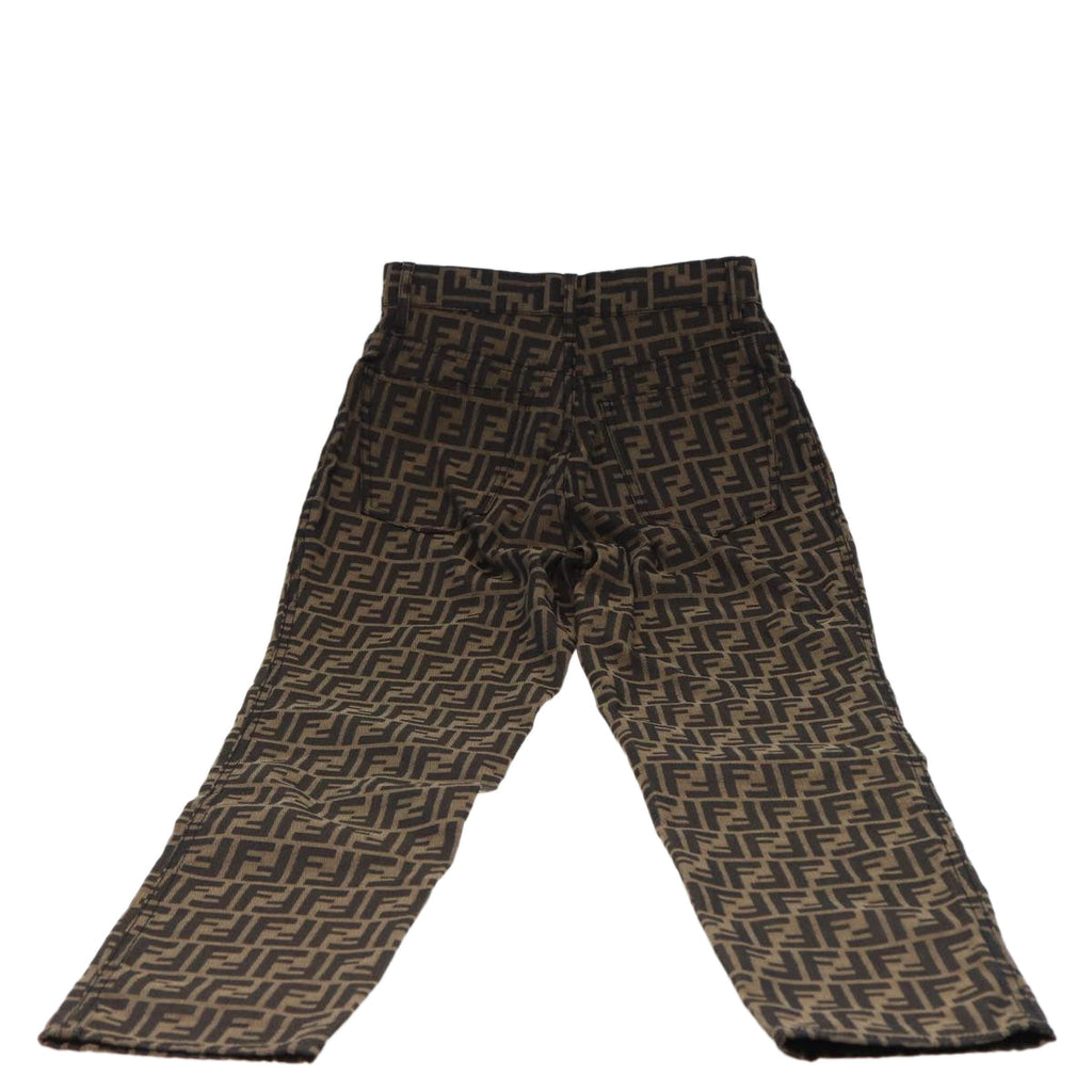 FENDI Zucca Canvas Pants Black Brownam6300