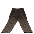 FENDI Zucca Canvas Pants Black Brownam6300