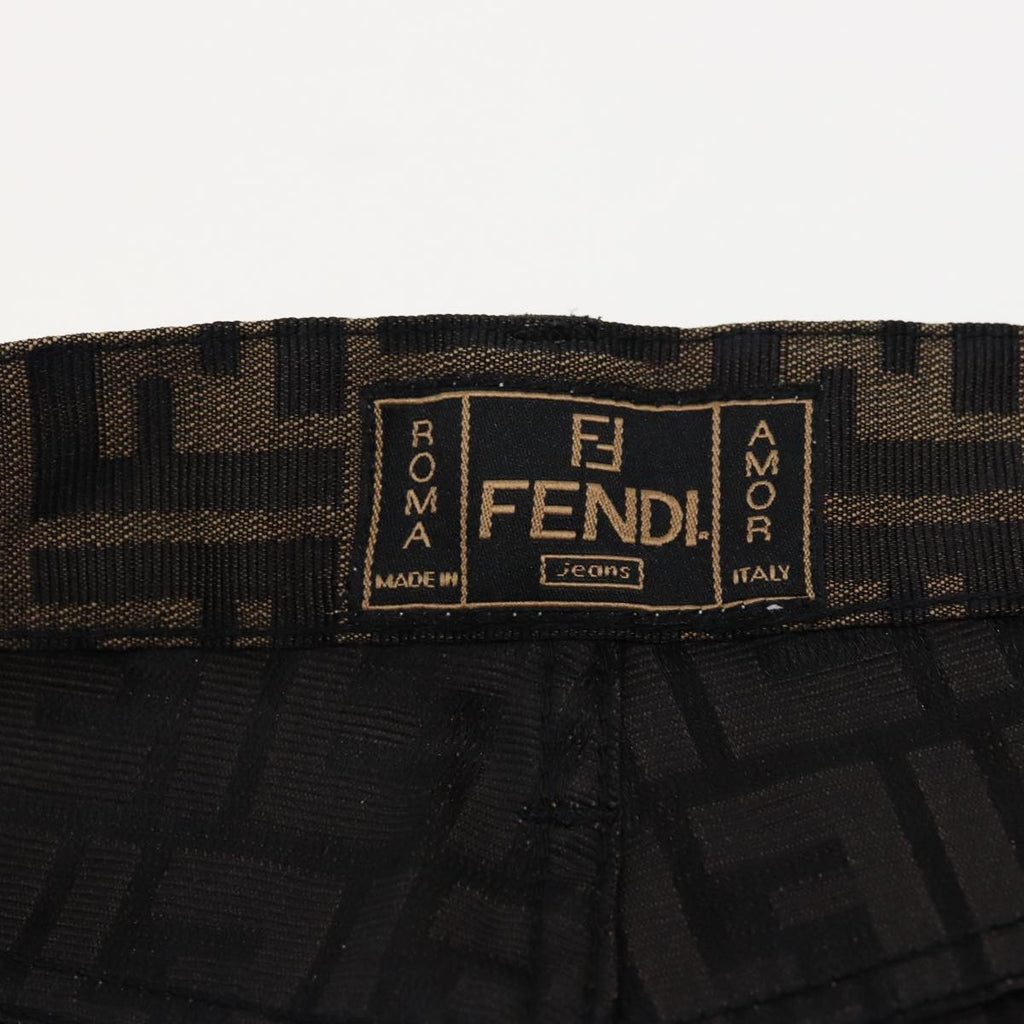FENDI Zucca Canvas Pants Black Brownam6300