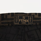 FENDI Zucca Canvas Pants Black Brownam6300