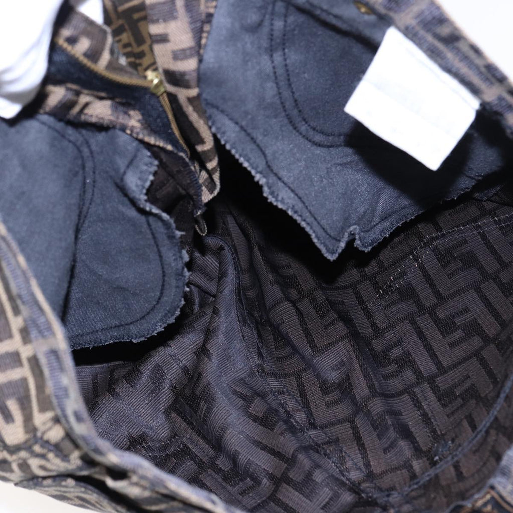 FENDI Zucca Canvas Pants Black Brownam6300