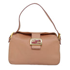 FENDI Mamma Baguette Shoulder Bag Leather Pinkam6309