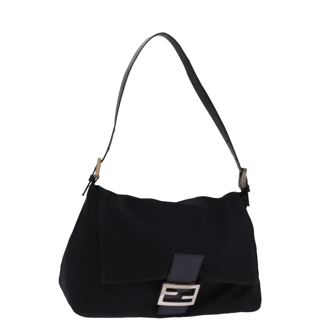 FENDI Mamma Baguette Shoulder Bag Nylon Blackam6317