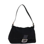FENDI Mamma Baguette Shoulder Bag Nylon Blackam6317