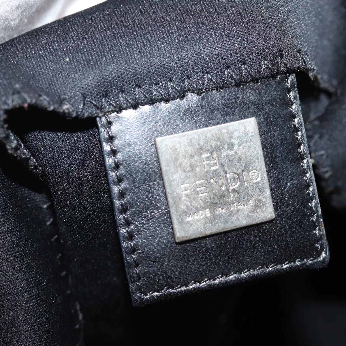 FENDI Mamma Baguette Shoulder Bag Nylon Blackam6317