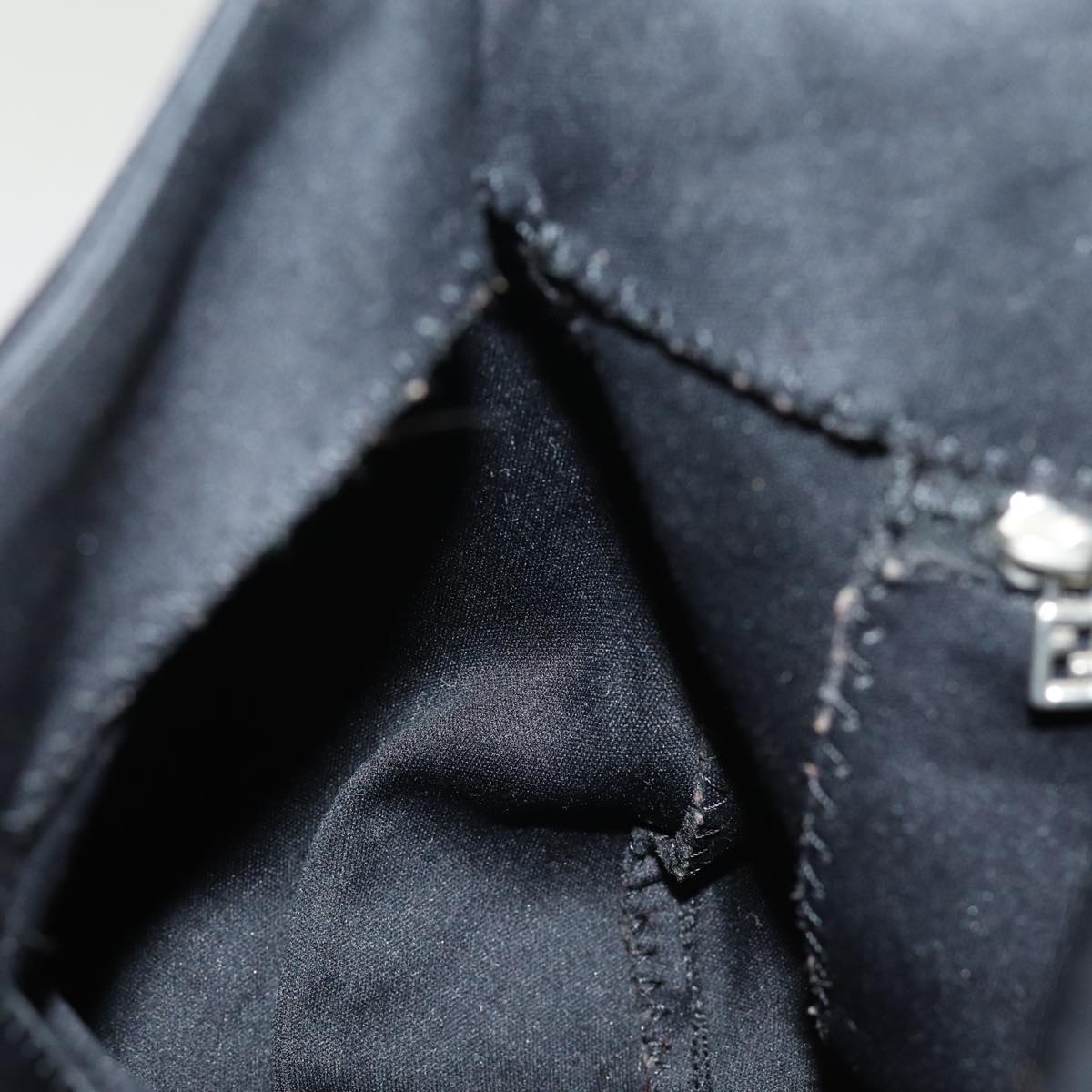 FENDI Mamma Baguette Shoulder Bag Nylon Blackam6317